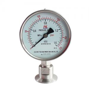 Sanitary diaphragm pressure gauge y-100bmc