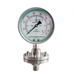 Stainless steel diaphragm shock proof pressure gauge YB-100FZML Stainless steel diaphragm shock proof pressure gauge YB-100FZML