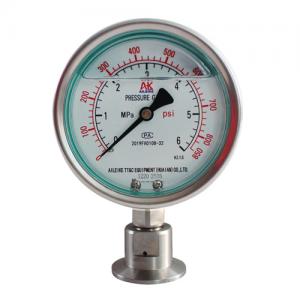 Stainless steel diaphragm shock proof pressure gauge yb-100fzmc