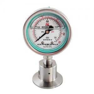 Sanitary diaphragm shock proof pressure gauge y-60bfzmc