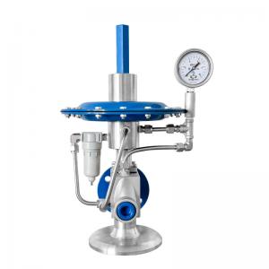 Self operated valve rear pressure regulating valve