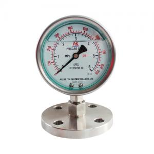 Stainless steel diaphragm shock proof pressure gauge YB-100FZMF