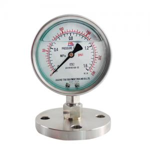Stainless steel diaphragm shock proof pressure gauge y-100bfzmf