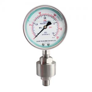 Stainless steel diaphragm shock proof pressure gauge y-100bfzzn