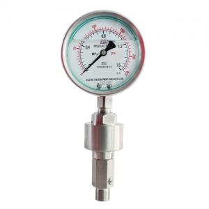 Stainless steel diaphragm shock proof pressure gauge y-100bfzznmz