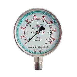 Stainless steel shock proof pressure gauge yb-100fz