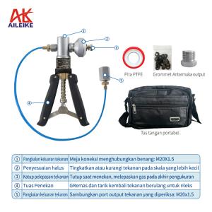 AILEIKE101SB Pompa Tangan Sumber Pneumatik 0~2 bar Rentang Kalibrator Tekanan Maritim untuk Pengujian Pengukuran Tekanan AILEIKE101SB Pompa Tangan Sumber Pneumatik 0~2 bar Rentang Kalibrator Tekanan Maritim untuk Pengujian Pengukuran Tekanan