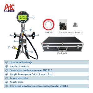 AILEIKE106SL Alat Hidraulik Portabel untuk Konversi Tekanan Kapal ALKC400HA1 Sambungan Alat Pengukur Tekanan 0~700 bar