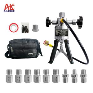 AIKEIKE106SL 0~700bar Bomba hidráulica portátil Bomba manual Calibrador de pressão de torno manual