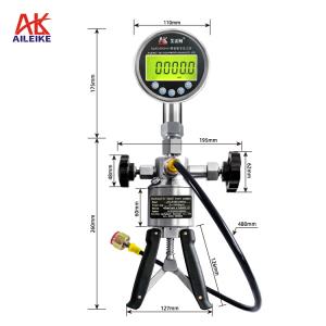Calibrador de pressão marítima AILEIKE106SA 0~3000psi Bomba de ar portátil Calibrador portátil Bomba manual