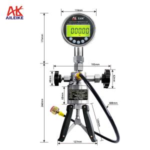 Calibrador de pressão marítima  AILEIKE106SG 0~600bar Bomba de ar portátil Calibrador portátil Bomba manual